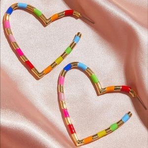 Open heart earrings